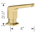 thumbnail image 2 of Rivana Soap Dispenser - Satin Gold, 2 of 3
