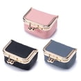 thumbnail image 2 of Genuine Leather Mini Jewelry Travel Case, Small Vintage Jewelry Box Leather, Coin Purse Jewelry Box with Kiss Lock Mini Jewelry Box for Women for Earring Ring Bracelet, 2 of 9