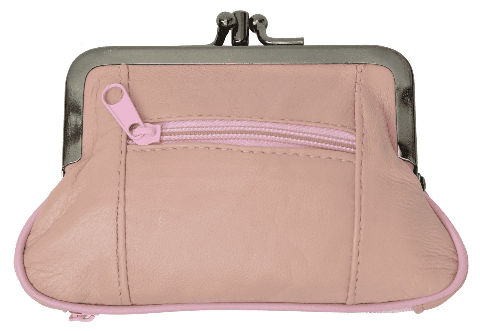 Genuine Leather Women's Change Purse Dual Compartment Coin Purse Card