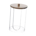 thumbnail image 2 of GROWTH TANK Distributeur de Gobelets de Salle de Bain Support de Coussin Multifonctionnel Réutilisable Rangement de Salle de Bain Transparent avec Couvercle en Bois, 2 of 9
