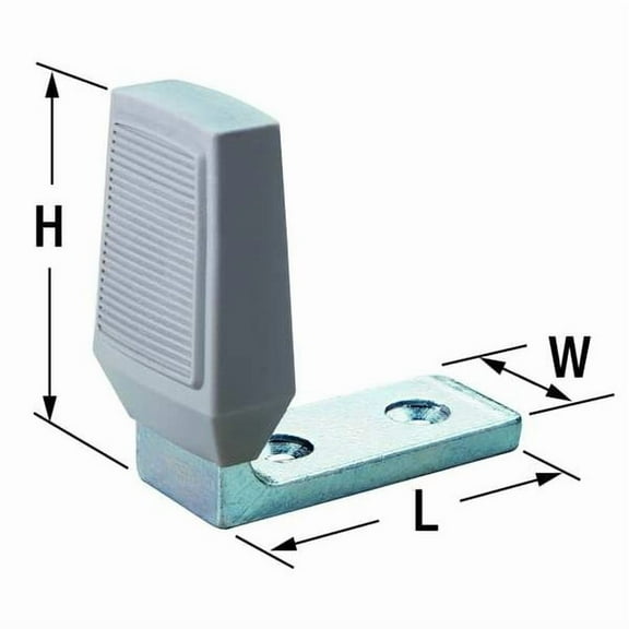 Rockwood Angle Door Stop, Steel, 2-5/8"H x 1"W 486.2C