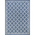 thumbnail image 3 of 4x6 Water Resistant, Indoor Outdoor Rugs for Patios, Front Door Entry, Entryway, Deck, Porch, Balcony | Outside Area Rug for Patio | Blue, Geometric | Size: 4' x 5'3'', 3 of 8