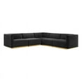 thumbnail image 2 of Conjure Channel Tufted Performance Velvet 5-Piece Sectional, 2 of 5