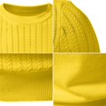 thumbnail image 4 of ZXLBBD Men's T-Shirts Ribbed Short Sleeve Knitted Sweater Solid Color Crew Neck Pullover Top Loose Fit Work Business Summer Outdoor Tshirt,Yellow,M, 4 of 6