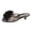 Black, variant on Willtoo Willtoo Jelly Sandals for Women Flower Decor Kitten Heel Clear Thong Sandals Square Open Toe Flip Flops Shoes