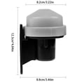 thumbnail image 2 of Interruptor de inducción de luz de 220 V, patio al aire libre, patio, escalera, jardín, interruptor de sensor de luz impermeable Inevent HA000667-00, 2 of 2