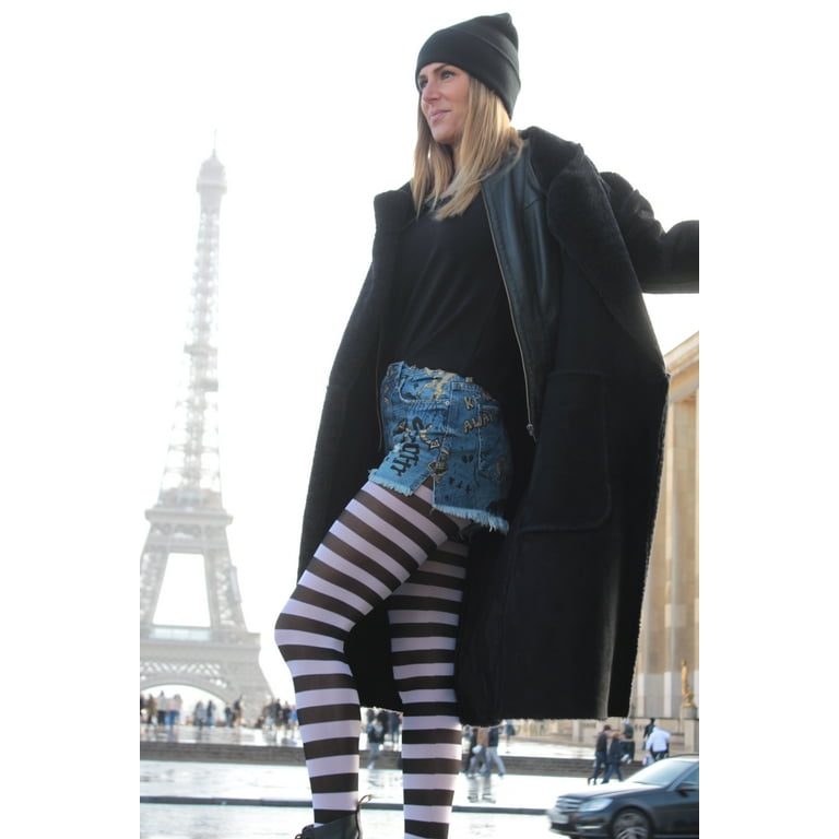 Plus Size Striped Tights Plus Size