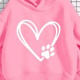 thumbnail image 5 of Mifsaly Hoodies for Girls Cute Heart Graphic Long Sleeve Hooded Sweatshirt Kids Relaxed Fit Warm Casual Activewear Top for Fall Winter Daily Lounge Pink,9-10Years, 5 of 6