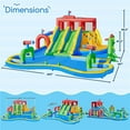 thumbnail image 3 of Yaheetech Double Lane Inflatable Water Slide with Storage Bag for Backyard, Blue/Green, 3 of 7