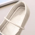 thumbnail image 5 of SYMSHOES Girls Beige Mary Jane Flats with Sparkly Rhinestone Buckle - Flower Girl Shoes for Wedding & Party,Size 9 M, 5 of 7