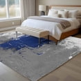 thumbnail image 4 of Navy Blue Cement Gray Area Rugs 6'x9', Washable Small Throw Rugs for Kitchen Dining room, Modern Abstract Art Blue Indoor Outdoor Rug Non-Slip Low Pile Carpet Runner Reversible Floor Mats, 4 of 8