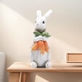 thumbnail image 3 of Easter Bunny Crafts Resin Rabbit Hug Carrot Figurine Easter Cute Rabbit Statue for Home Desktop Garden Decoration, 3 of 4