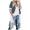 Grey, variant on HCYSFG Womens Color Block Cardigan Sweater Open Front 3/4 Sleeve Longline Design Loose Fit Lightweight Everyday Layering Tops