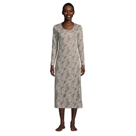 

Lands End Women s Petite Supima Cotton Long Sleeve Midcalf Nightgown