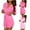 Pink#5, variant on jobturf 3 Pack Womens Satin Robe Silky V Neck Long Sleeve Short Bathrobes Casual Lightweight Bride Bridesmaids Wedding Bleted Sleepwear