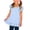 Light Blue, variant on Girls T Shirt Bubble Short Sleeve Crewneck Cotton Comfy Cute Tees Summer Ruffle Tops for Kids Teens 1-15 Years
