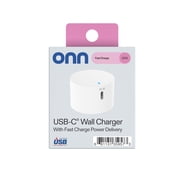(3 pack) onn 20W Single USB-C Port Wall Charger, Fast Charging, USB-IF Certified, Foldable Plug, White - Compatible with iPhone 17/16/15 Series, Samsung Galaxy, Note, Pixel Devices iPad Pro, More