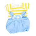 thumbnail image 4 of Ropa de muñeca de vinilo, tus propias muñecas, imaginación, bricolaje para niñas pequeñas, ropa de muñeca para niña con manos en Outifit para muñeca rayas amarillas, 4 of 7