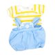 thumbnail image 3 of Camiseta de muñeca que se adapta a tus propias muñecas para niñas pequeñas, coordinación, imaginación, disfraces prácticos para muñecas de 14,96 rayas amarillas, 3 of 7