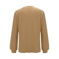 thumbnail image 4 of LWavelet Crew Neck Sequin Blouse Womens Plus Size 3/4 Puff Sleeve Asymmetric Hem Loose Fit Top Gold M, 4 of 7