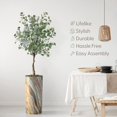 thumbnail image 4 of Artificial Tree in Modern Contemporary Planter, Fake Eucalyptus Silk Tree for Indoor and Outdoor Home Decoration - 66" Overall Tall (Plant Pot Plus Tree), 4 of 5