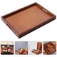 thumbnail image 4 of Bandeja de té de madera rectangular para el hogar, bandeja para servir té de madera para oficina, hotel y bar., 4 of 7
