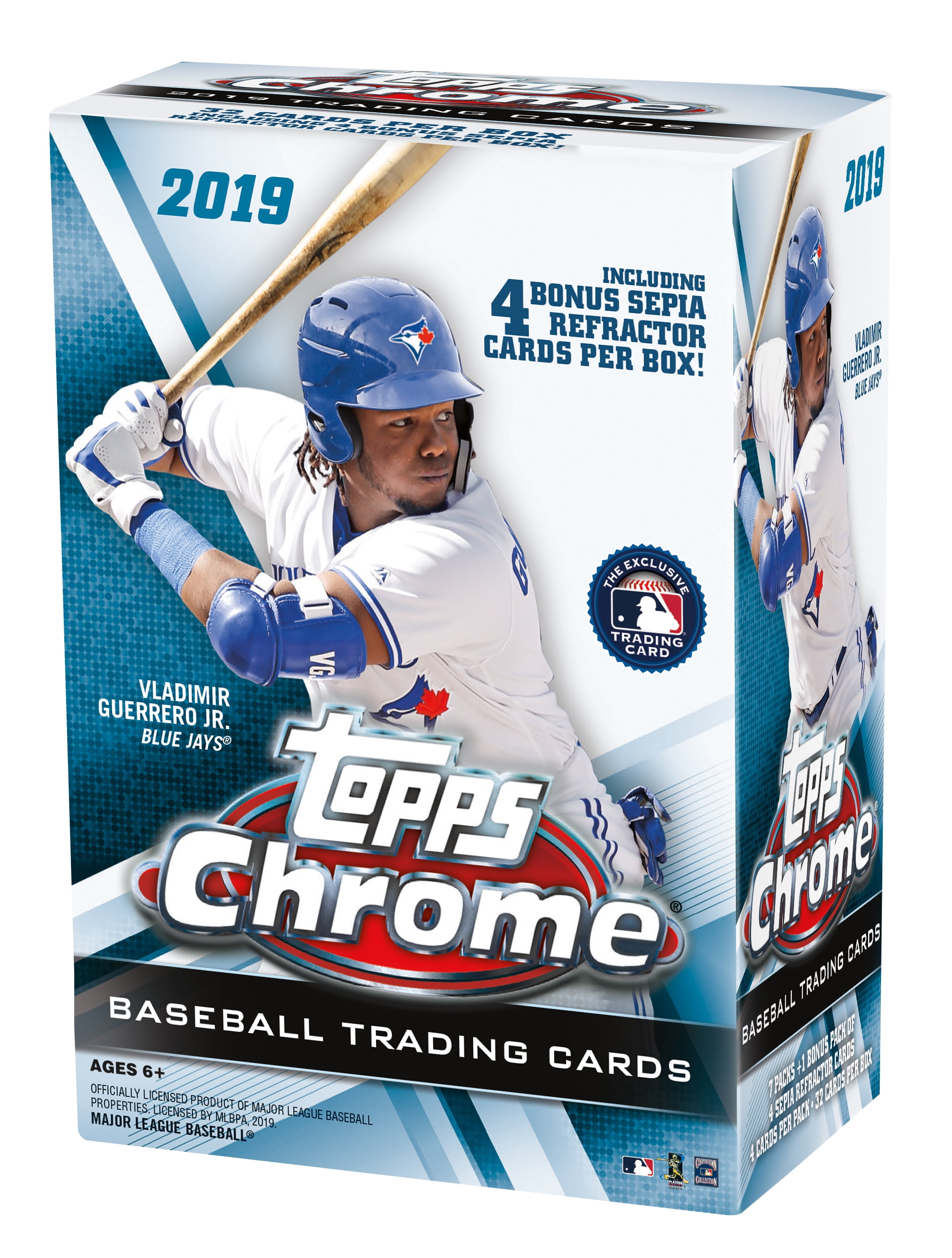2019 Topps Chrome Baseball Blaster Box 8 packs total Sepia Refractor