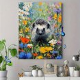 thumbnail image 4 of Hedgehog in Wildflowers Oil Painting Canvas Print, Cute Decor for Living Room Bedroom Dining Room Kitchen Hallway Office, 4 of 8