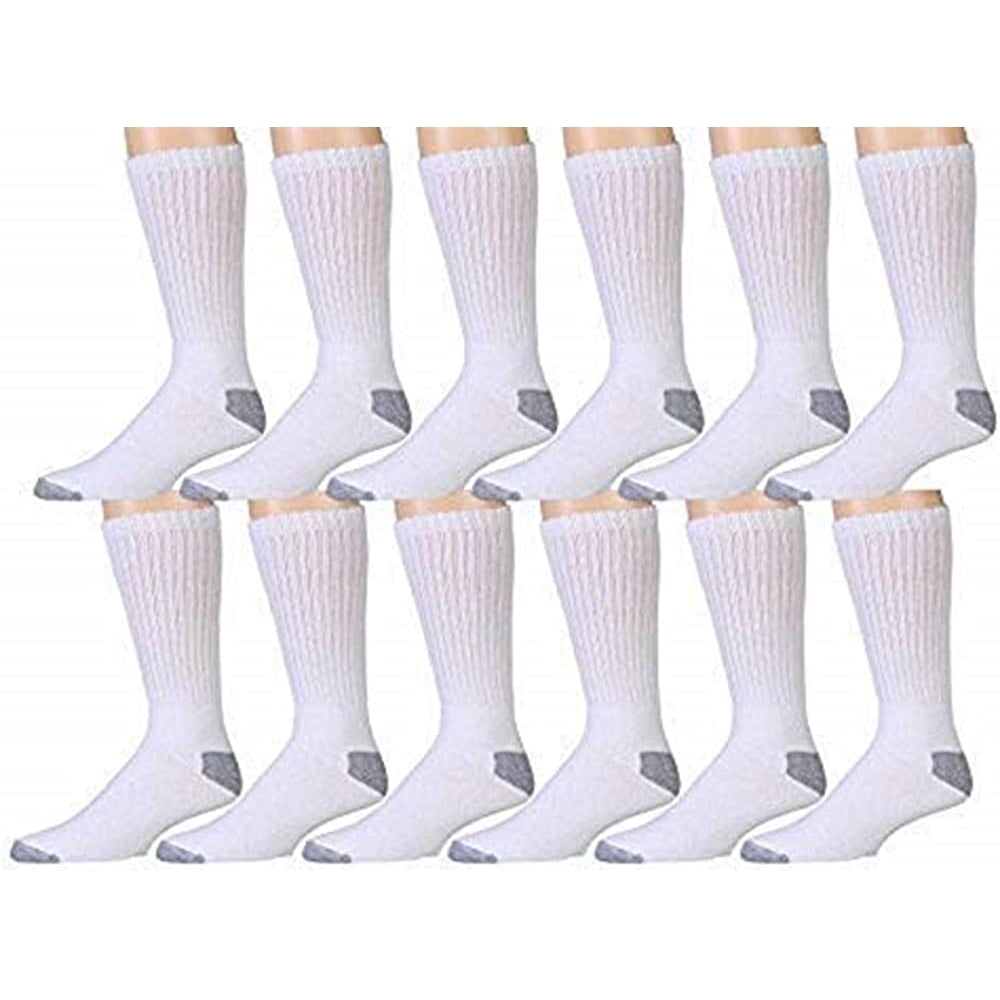 Yacht & Smith Yacht & Smith 12 Pair Mens King Size Crew Socks, Big