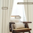 thumbnail image 2 of DriftAway 100% Blackout Natural Linen Curtains for Bedroom 108 Inch Long Double Layer Drape Farmhouse Thermal Insulated 3 Inch Rod Pocket Back Tab Full Light Blocking 2 Panels for Living Room Nursery, 2 of 8