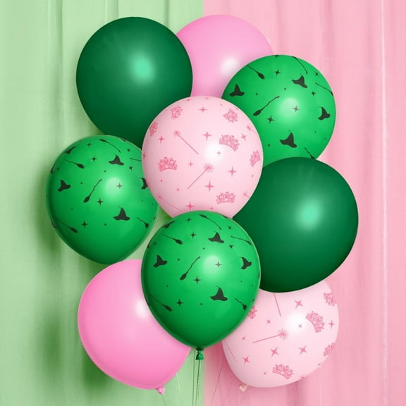 xo, Fetti Pink   Green Witch Latex Balloons - 24 pk, 12" | Birthday Decorations, Kids Wizard Decor, Bachelorette Supplies, Girls Party Favor