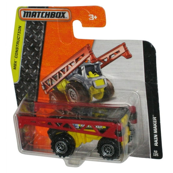 Matchbox MBX Construction (2015) Red & Yellow Rain Maker Toy 42/125 - (Short Card)