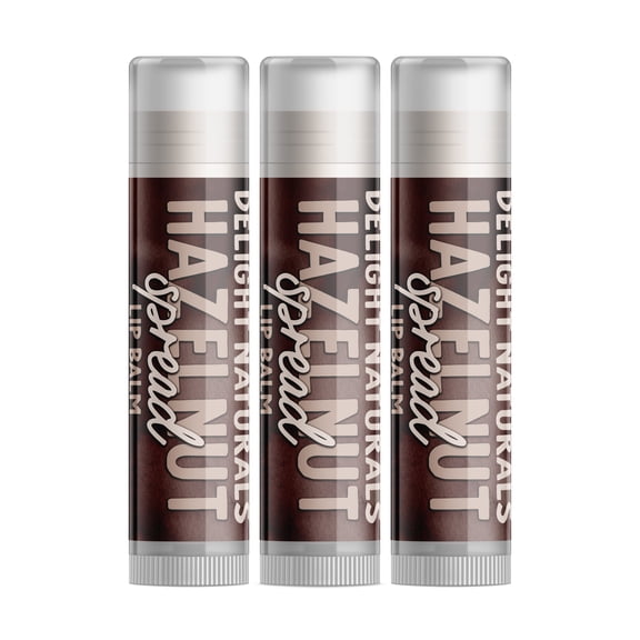 Delight Naturals Hazelnut Spread Lip Balm - 3 Pack