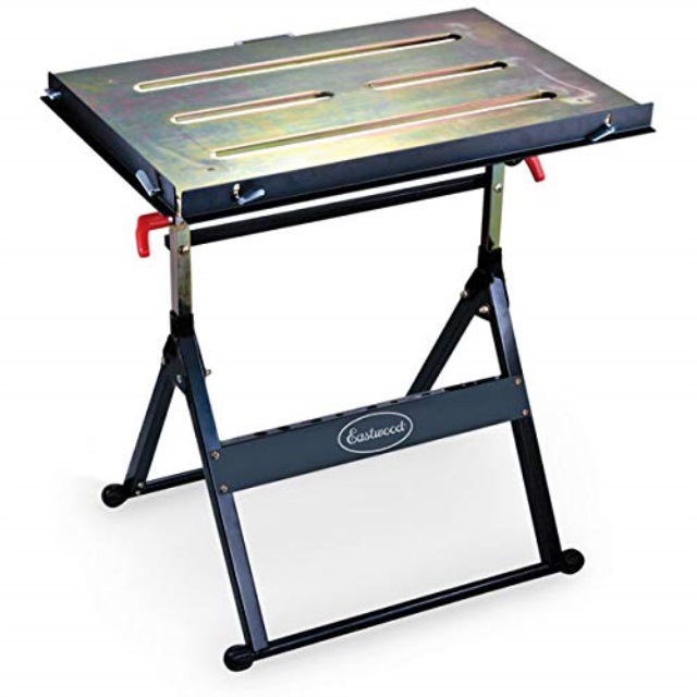 eastwood adjustable steel welding table strong hold industrial