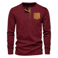 thumbnail image 1 of pstuiky camisetas de manga larga para hombre, Blusa informal de manga larga con cuello redondo y cremallera para hombre, de invierno, a la moda camisetas de hombre m, 1 of 4