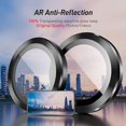 thumbnail image 4 of Camera Lens Protector For iPhone 11 12 13 14 15 Pro Max Mini 9H Tempered Glass Screen Protector Cover Film 14/15 Plus Metal Ring, 4 of 7