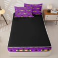 thumbnail image 4 of jejeloiu Vibrant Tribal Zipper Full Size Comforter Sets with Fitted Sheet and 2 Pillowcases For Girls,Bohemian Print Zipper Bedding Set,Purple Multicolor,Black Reversible,4 Pieces, 4 of 7