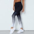 thumbnail image 1 of Women's Sporty Legging Color Block Print Mid Waist Black S M L, 1 of 4