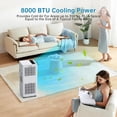 thumbnail image 3 of 10000 btu portable ac, 2 fan speeds, washable filter, cools 650 sq ft, 3 of 7