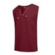 thumbnail image 3 of Men's Casual Loose Cotton Linen Shirts Colour Shirt Blouse Sleeveless Vest Beach Shirts Tops 3XL, 3 of 4