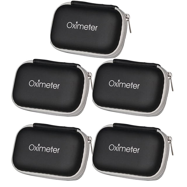 Bolsa de almacenamiento con cremallera para oxímetro de dedo neutro, caja de almacenamiento para oxímetro de pulso, Kit de cubierta, bolsa de protección, caja de almacenamiento para oxímetro