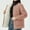 Pink, variant on Women's Casual Fleece Jacket, Women Long Sleeve Coat, Women Outdoor Zip Up Jacket Coat Warm Comfortable Soft Outerwear without Hood Pink, M