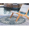 thumbnail image 4 of Jill Zarin Outdoor Collection Area Rug - Dubai (13' 1" Round Blue/Ivory), 4 of 8