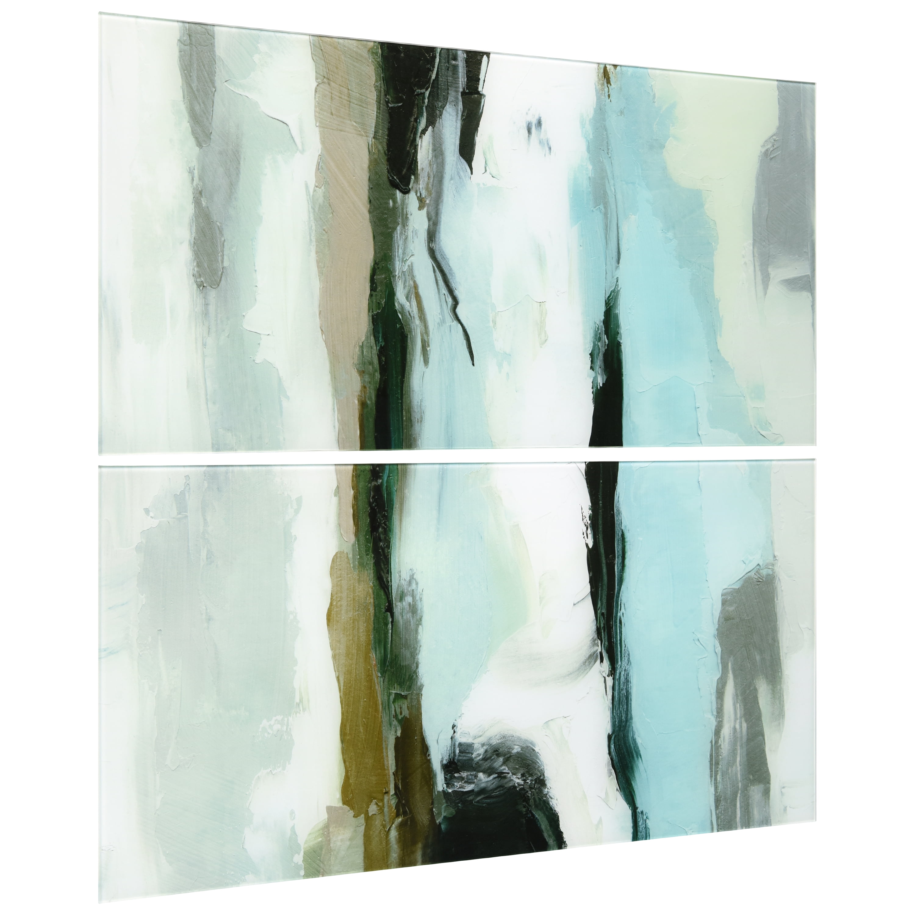 Textured Ocean Tide II AB 36 in x 72 in Mixed Media Art, by Empire Art 2 Count