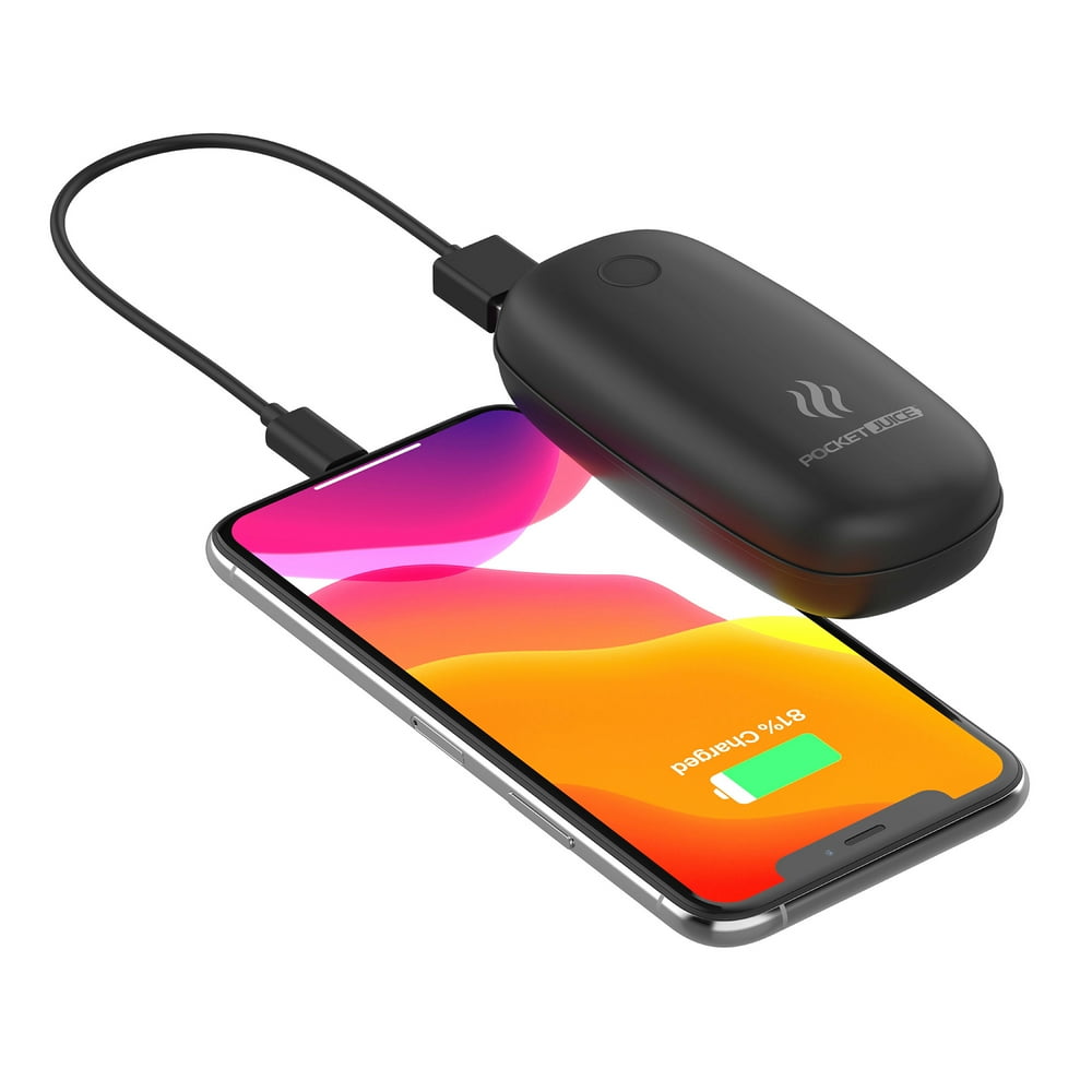 Pocket Juice Hybrid Heat Rechargeable, Pocket Hand Warmer with Three
