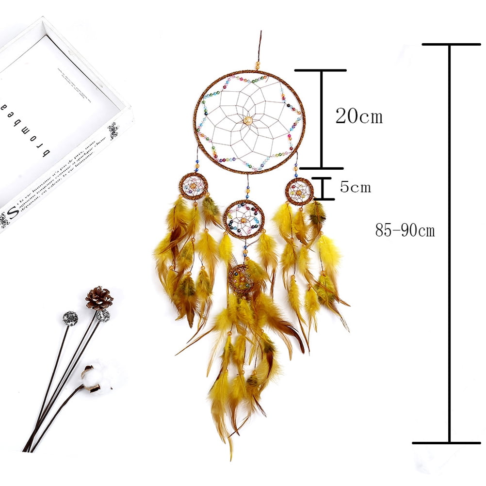 Day Gifts Fashion Jewelry Feather Pendant Dream Catcher Ring Trendy Wish Ring 