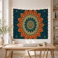 thumbnail image 5 of Peacock Mandala in Ornate Symmetrical Design, Calming Boho for Boho Decor Lovers, Bohemian Wall Art, Housewarming Gift Tapestry Wall Hanging for Bedroom, Living Room and Dorm, 5 of 7