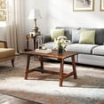 thumbnail image 6 of Costway Outdoor Coffee Table with Slatted Tabletop Rectangle Side Table for Garden, 6 of 10