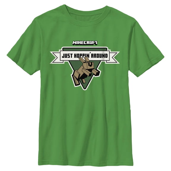 Boys Minecraft Just Hoppin' Around Bunny T Shirt