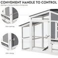 thumbnail image 5 of YODOLLA Large Wooden Chicken Coop with Nesting Boxes,  Fits 6-8 Chickens in Gray, 5 of 7